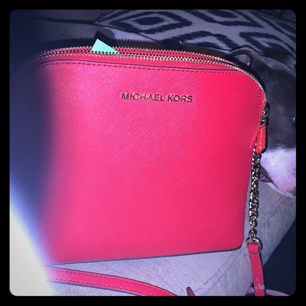 Michael Kors Cindy Dome Crossbody Bag, Bright Red